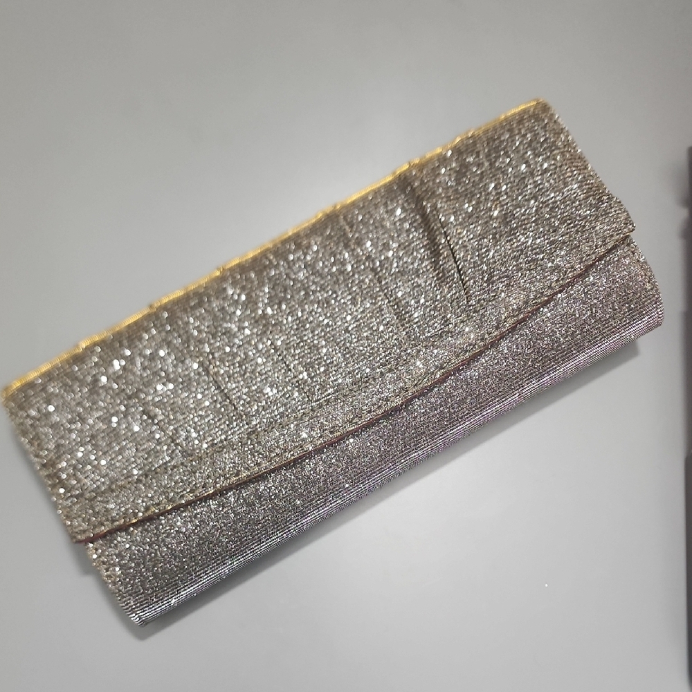 Iridescent Gold and Silver Clutch
